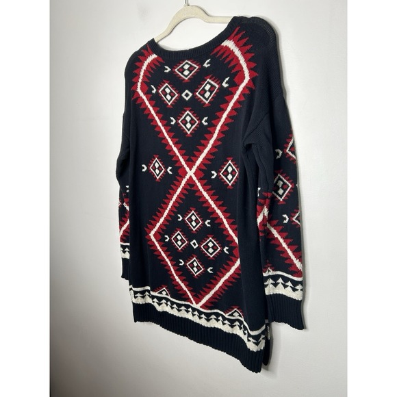 Lauren Ralph Lauren Womens Tunic Sweater Dress Long Sleeve Nordic Size Medium - Picture 5 of 10